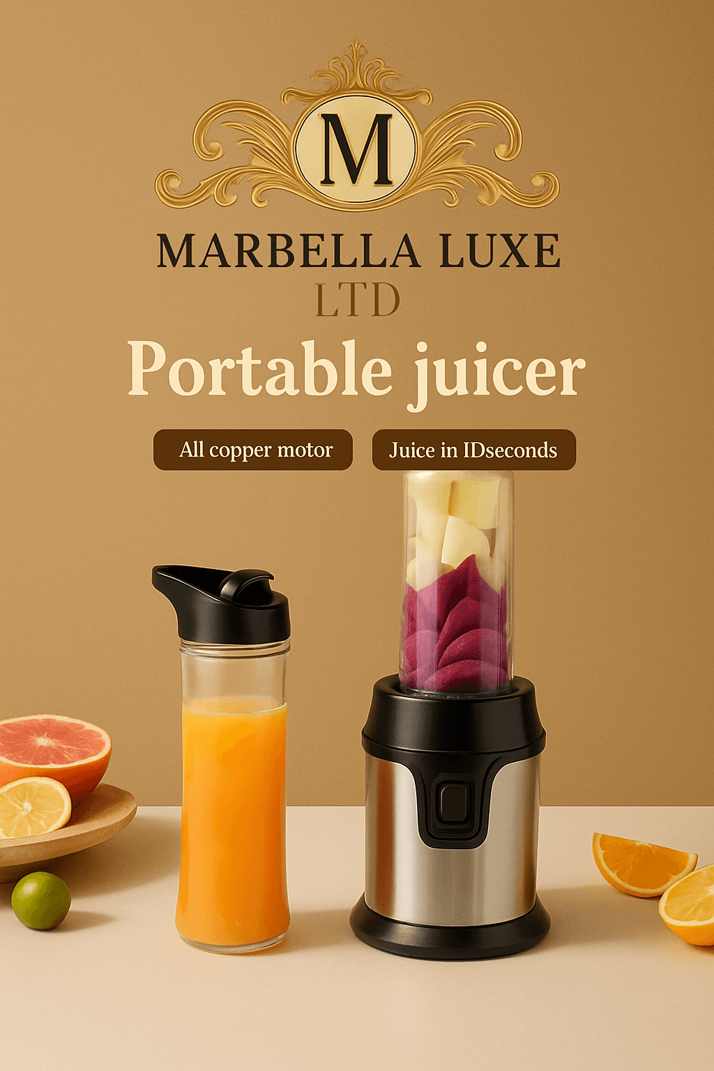 Portable Juicer Cooking Machine 600 Ml Complementary Food Cooking Grinding Travel Cup - Marbella luxe Ltd