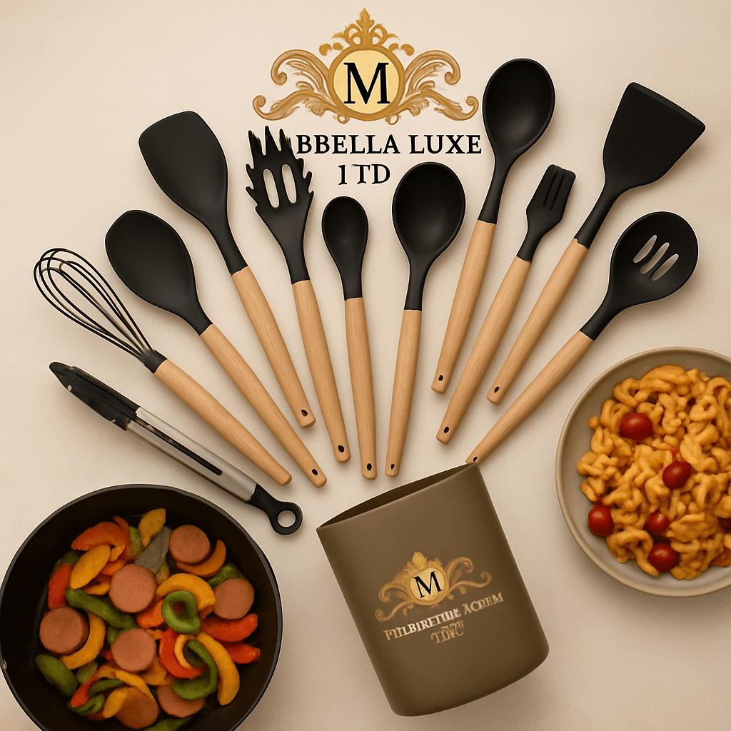Silicone Kitchenware Cooking Utensils Set Heat Resistant Kitchen Non-Stick Cooking Utensils Baking Tools - Marbella luxe Ltd