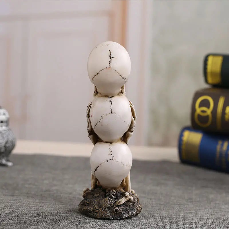 Creative Skull Resin Statue – Halloween Party & Home Decoration