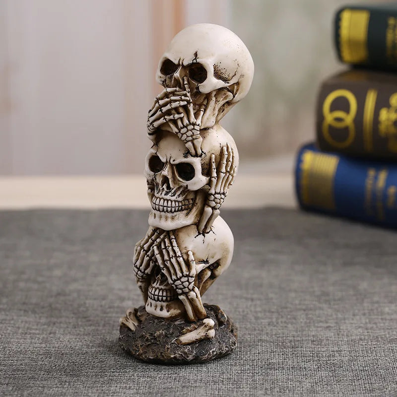 Creative Skull Resin Statue – Halloween Party & Home Decoration