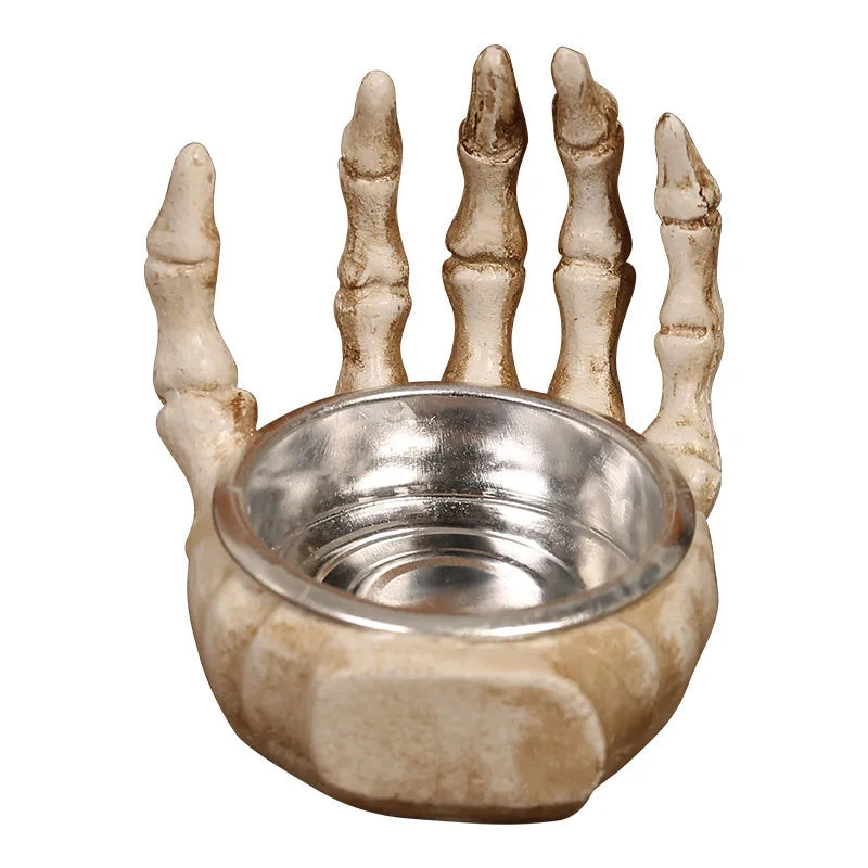 Halloween Skull Bone Candlestick – Horror Decoration & Movie Prop