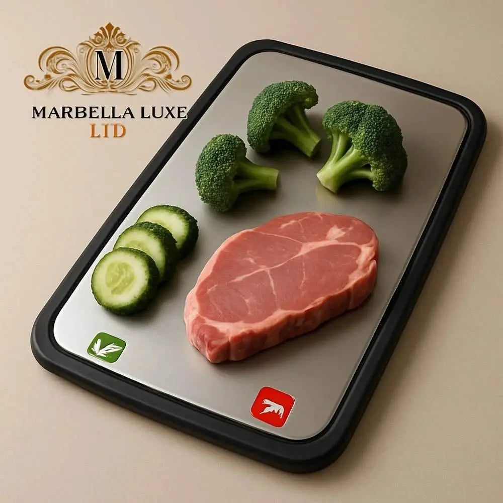 Dual-Surface Stainless Steel Cutting Board - Marbella luxe Ltd