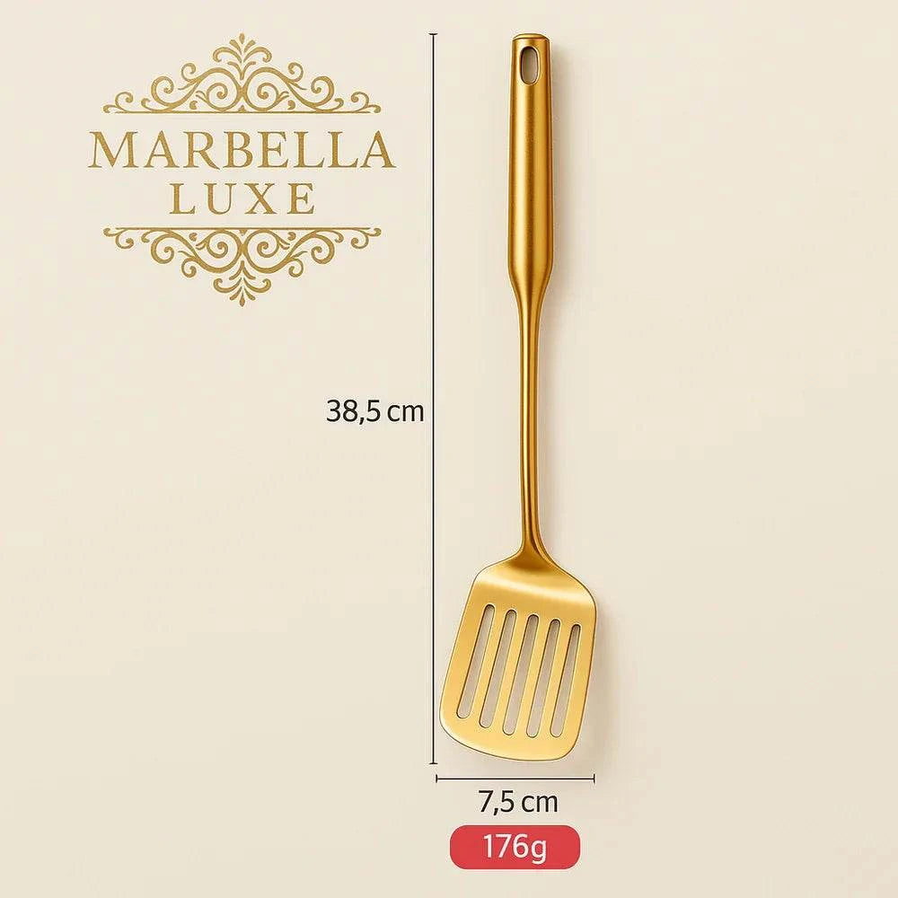 Stainless Steel Cooking Spoon Kitchenware Gift Set Custom Gilded - Marbella luxe Ltd