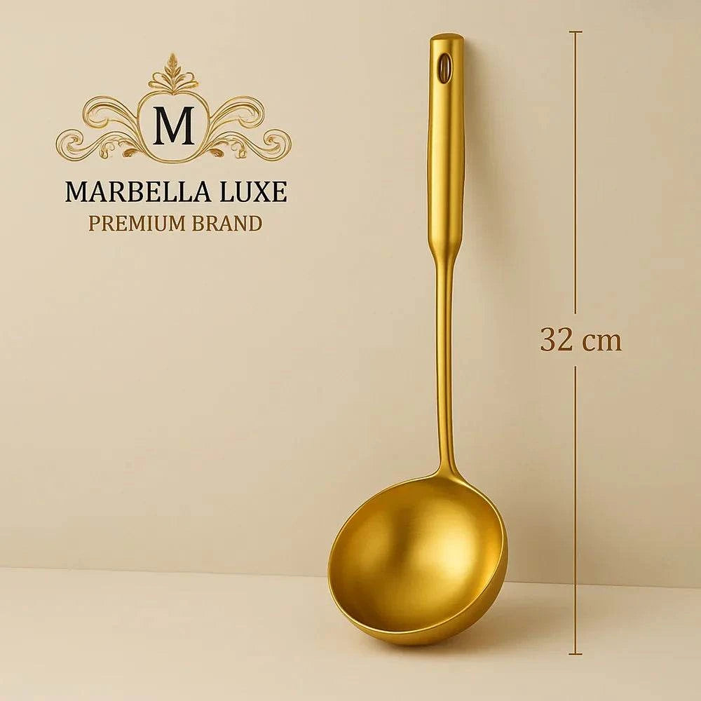 Stainless Steel Cooking Spoon Kitchenware Gift Set Custom Gilded - Marbella luxe Ltd