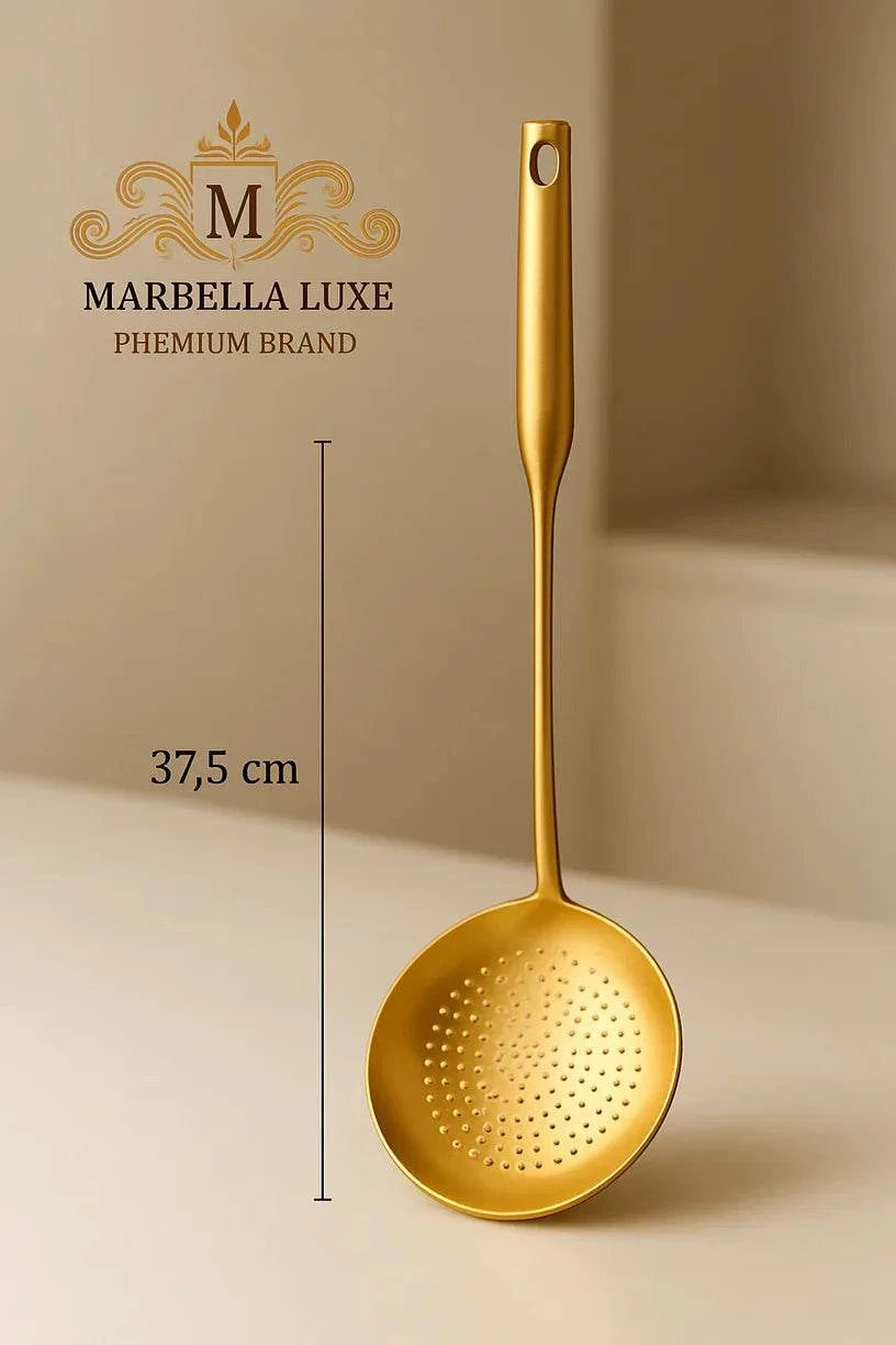 Stainless Steel Cooking Spoon Kitchenware Gift Set Custom Gilded - Marbella luxe Ltd