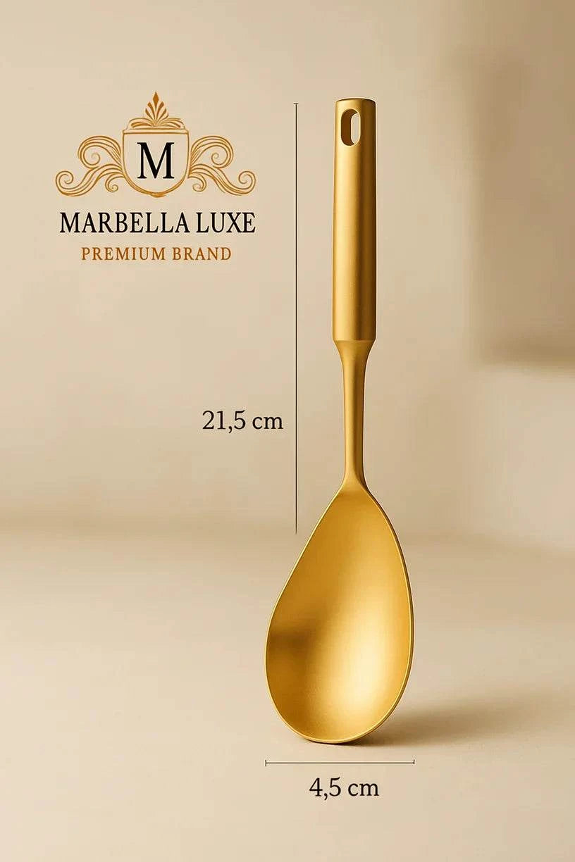 Stainless Steel Cooking Spoon Kitchenware Gift Set Custom Gilded - Marbella luxe Ltd