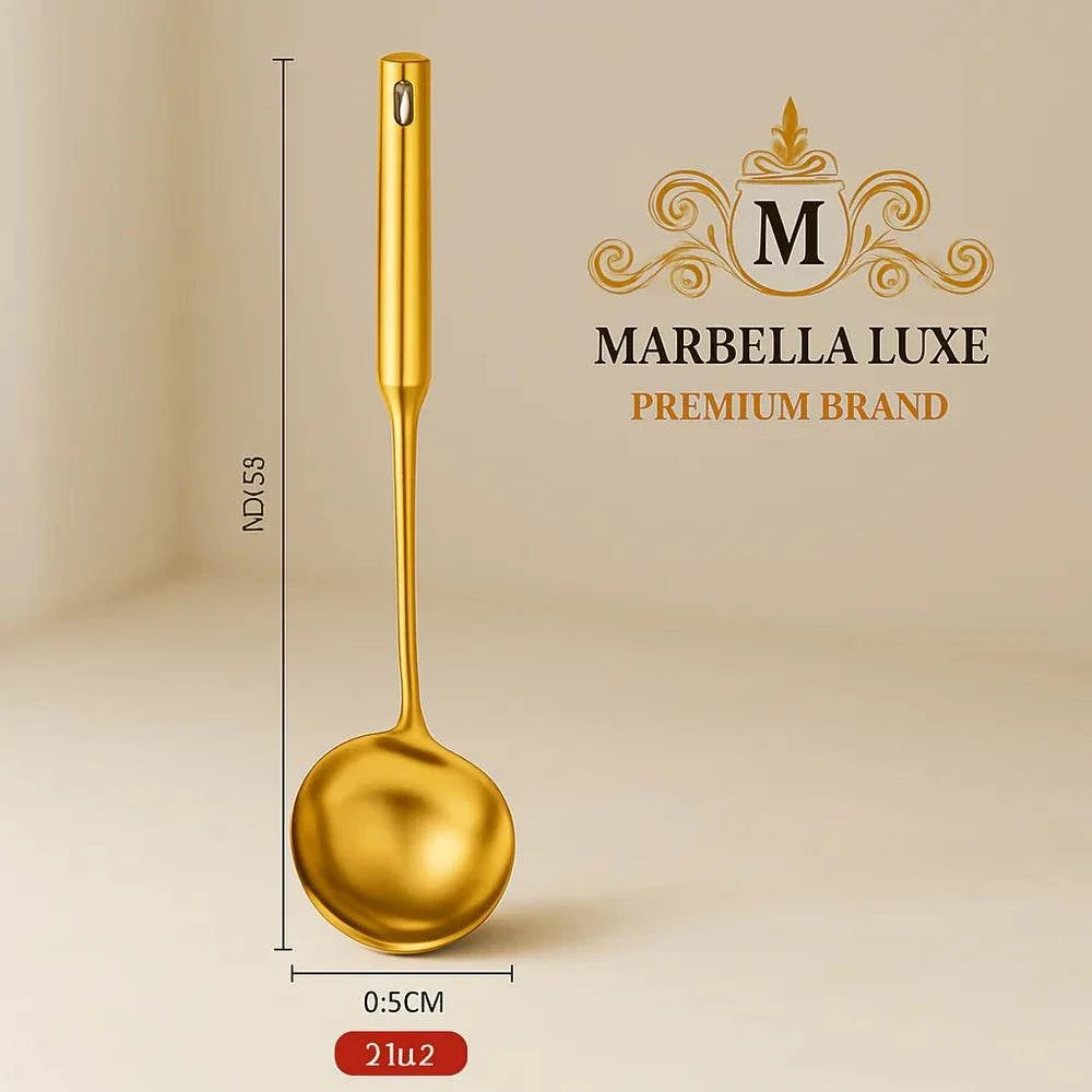 Stainless Steel Cooking Spoon Kitchenware Gift Set Custom Gilded - Marbella luxe Ltd