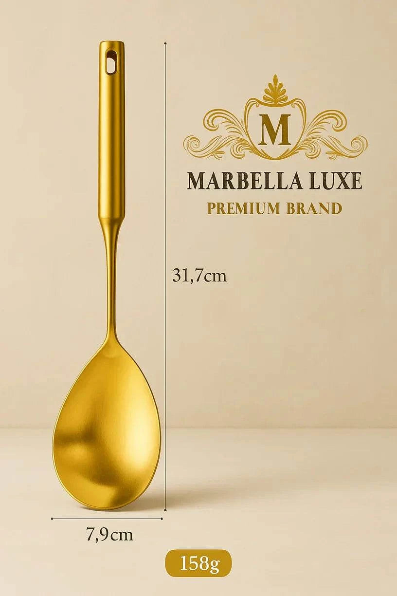 Stainless Steel Cooking Spoon Kitchenware Gift Set Custom Gilded - Marbella luxe Ltd
